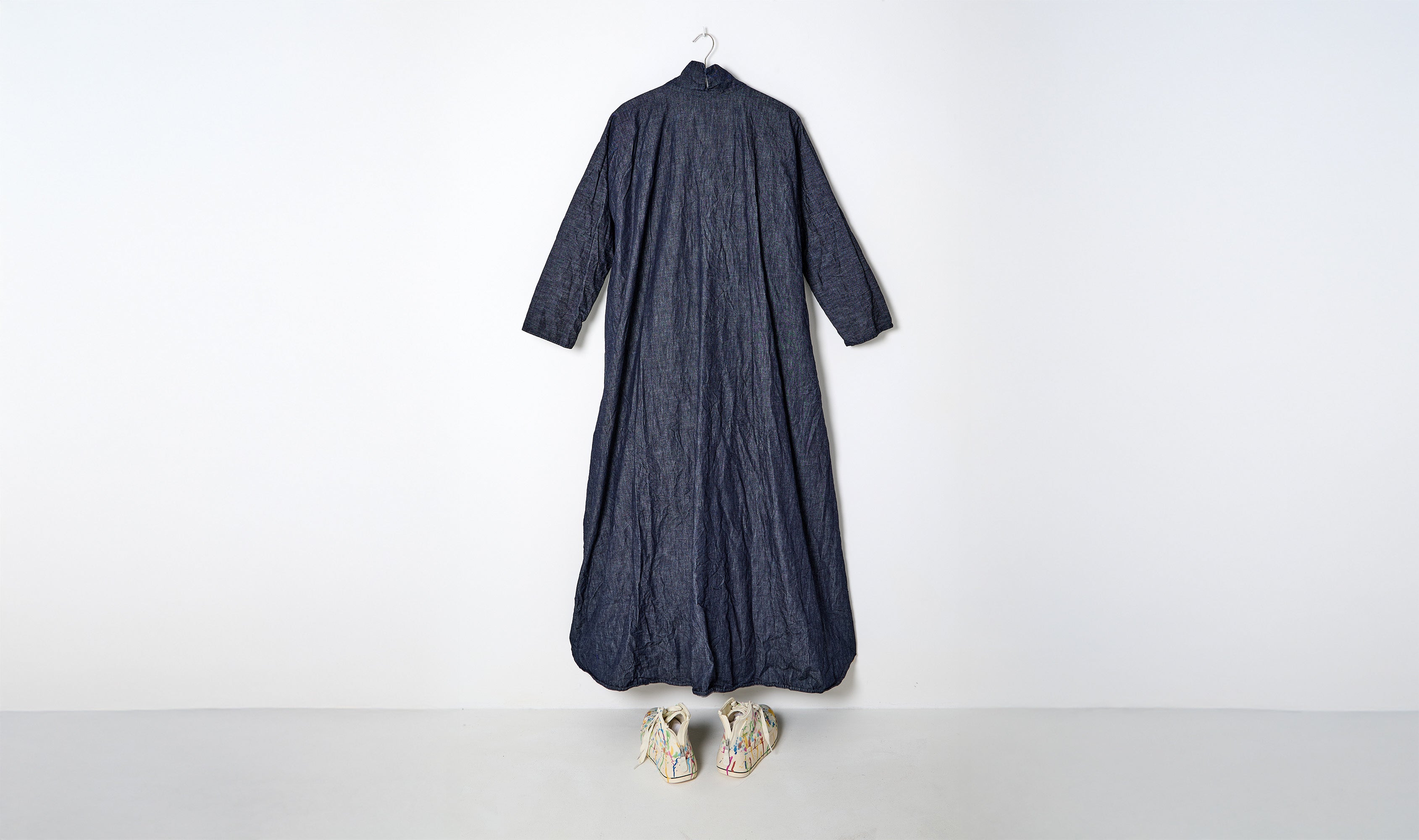 Long Dark Blue Light Denim Dress