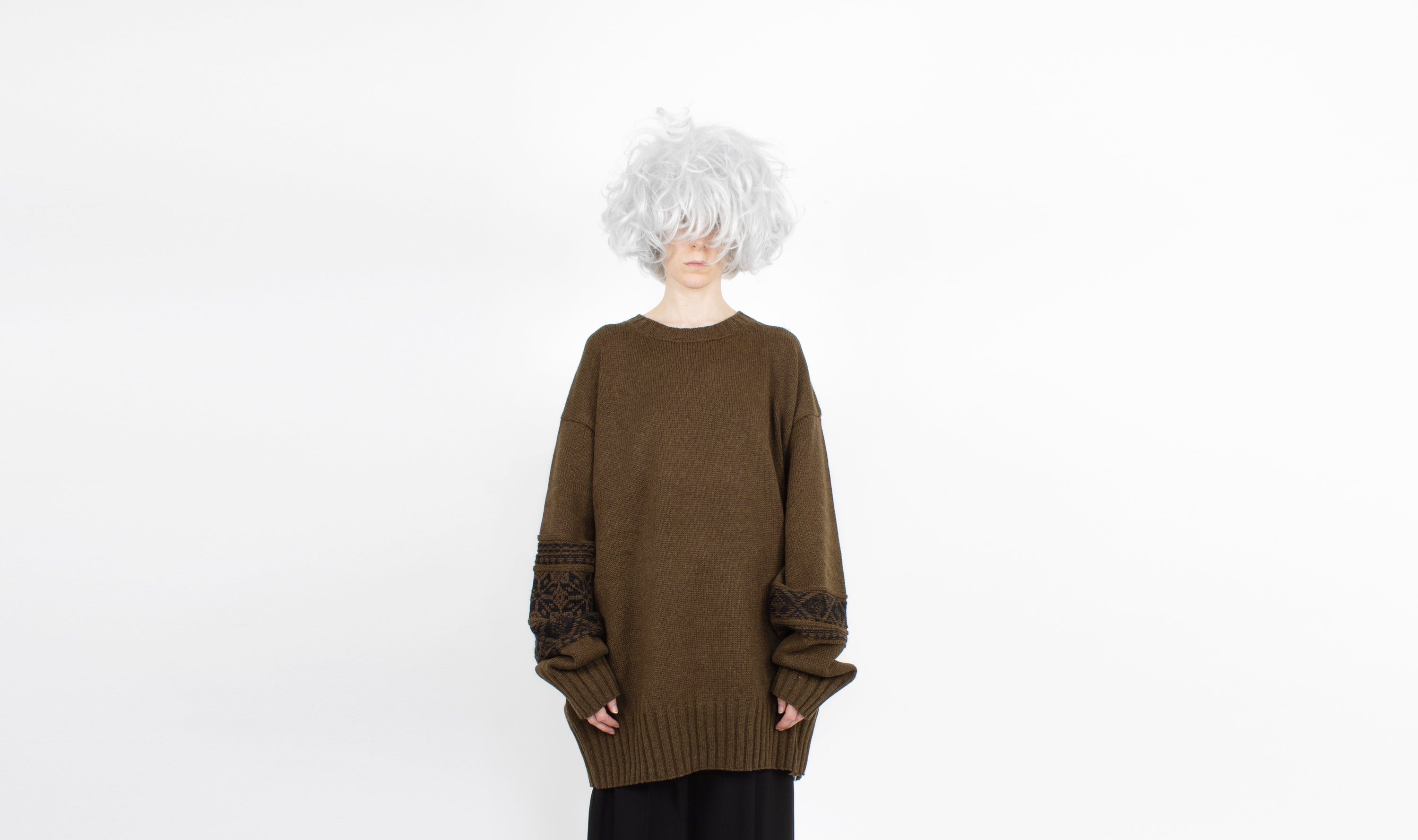 khaki wool oversized sweater Après Paris