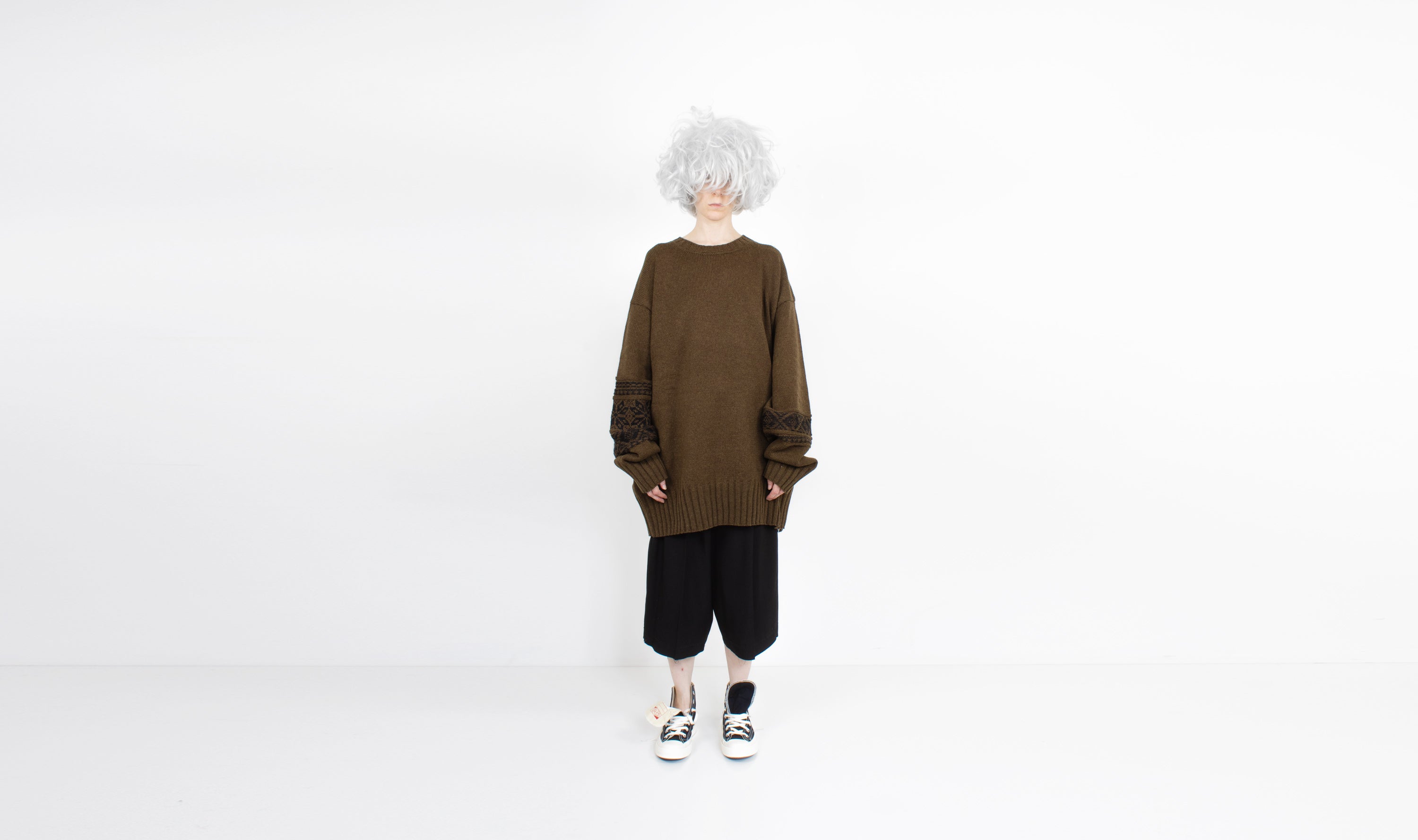 khaki wool oversized sweater Après Paris