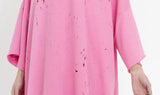 pink cotton sweatshirt dress