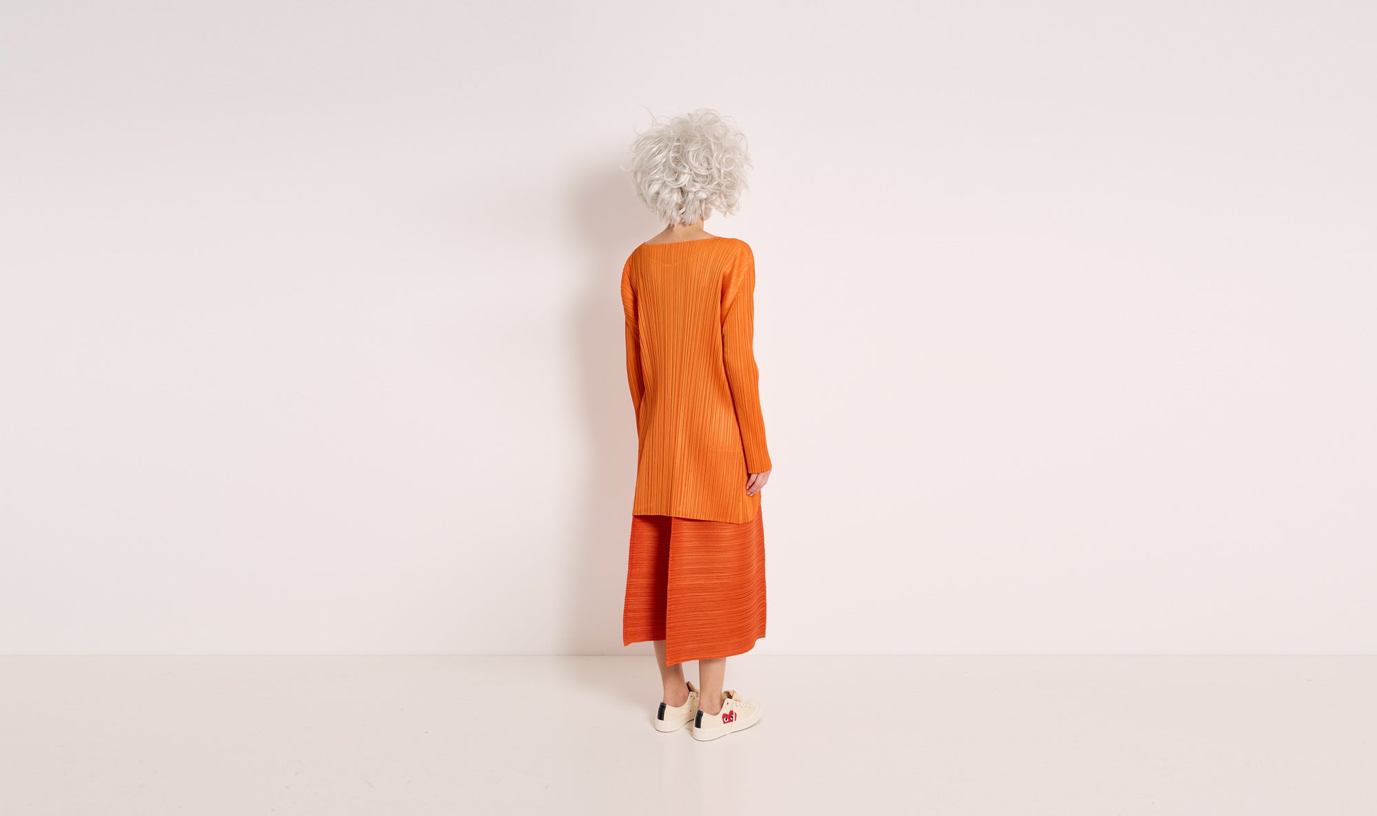 orange plissé tunicPLEATS PLEASE ISSEY MIYAKE