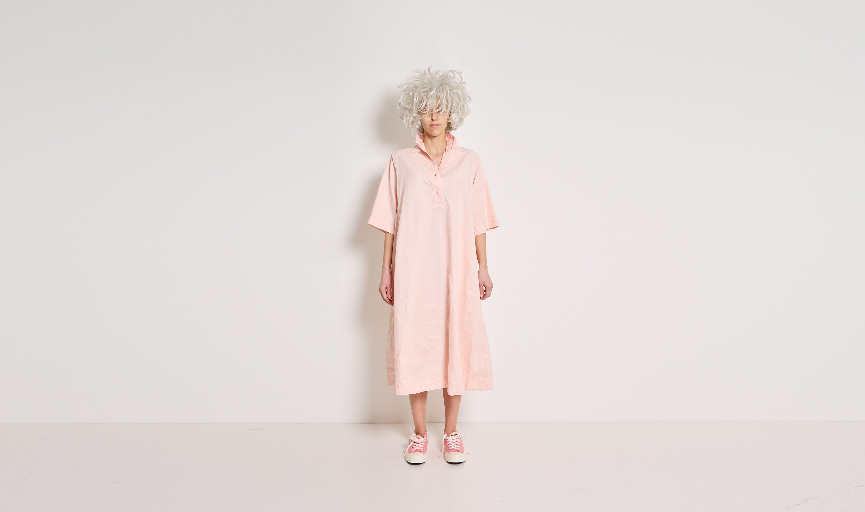 pink linen cotton dress Après Paris