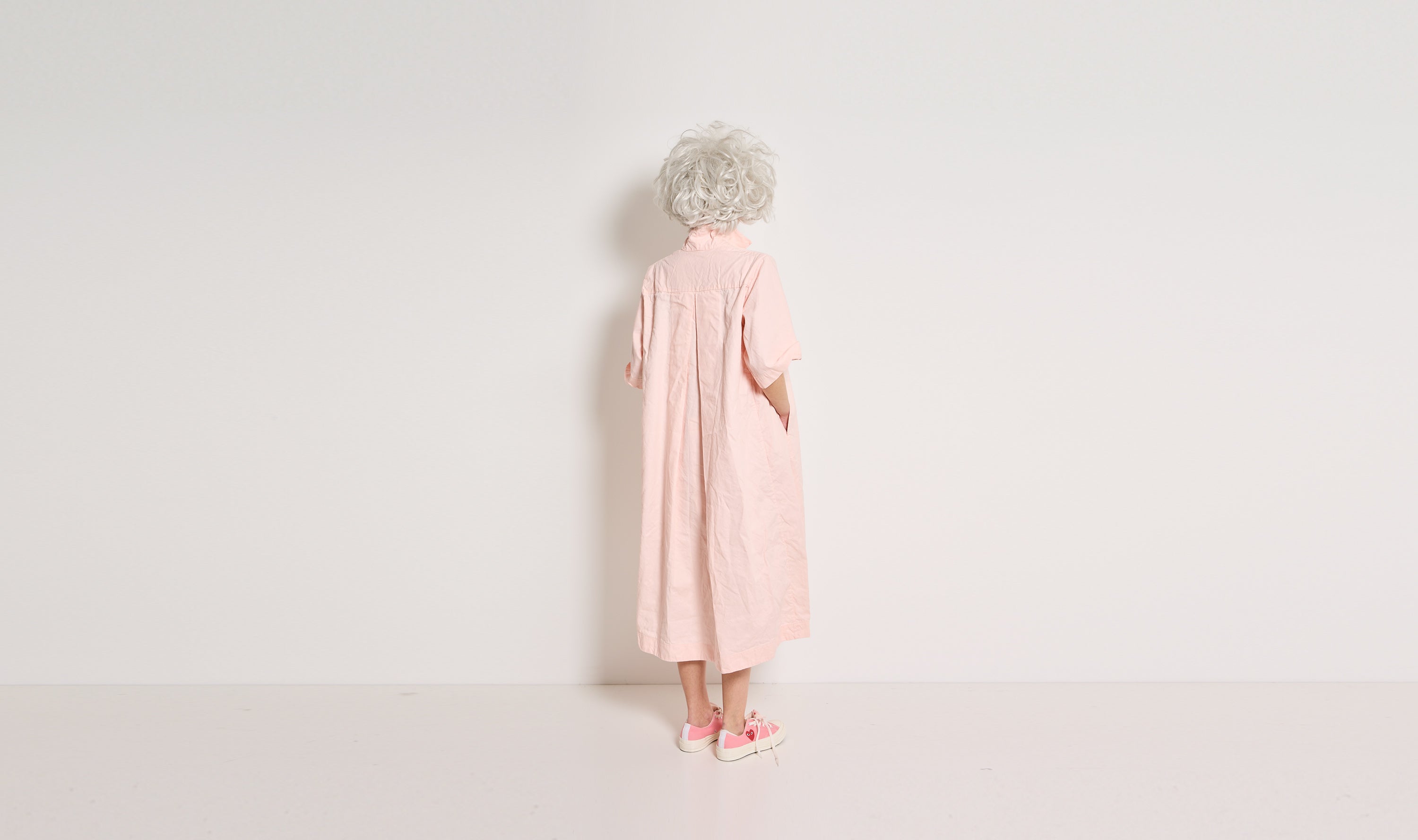 pink linen cotton dress Après Paris