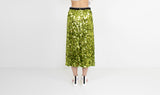 green sequins skirt