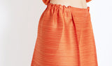 orange plissé trousers