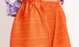 pantaloni arancio plissé