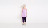 purple polyester plissé tunic