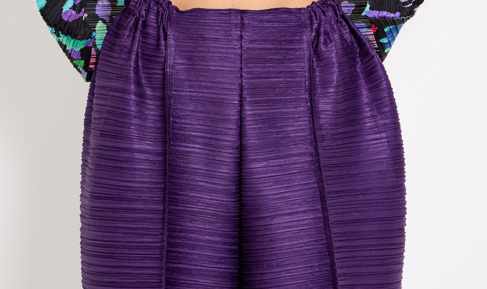 purple plissé trousers Après Paris