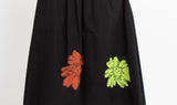 black cotton flowers skirt
