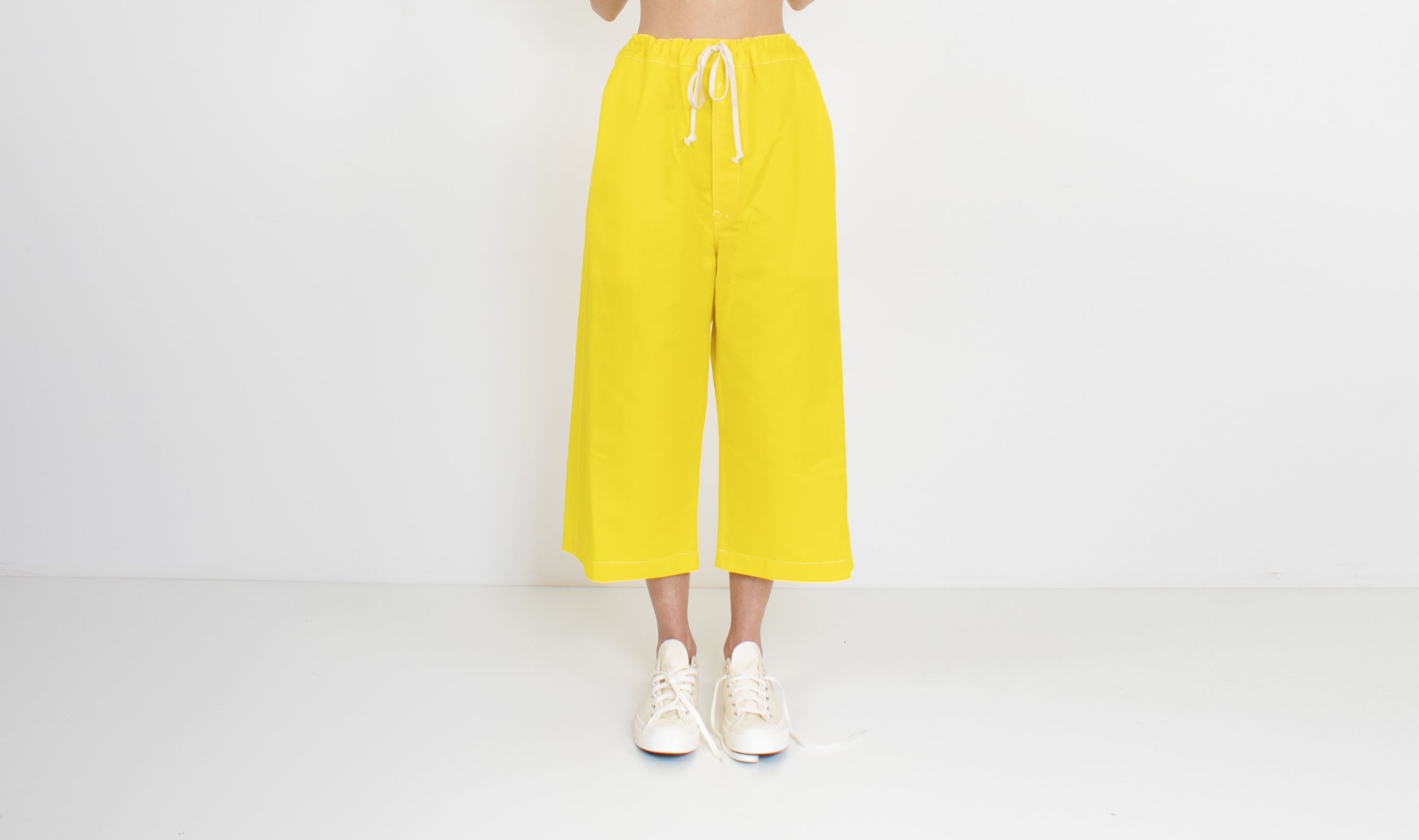 pantaloni gialli lino cotone lino
