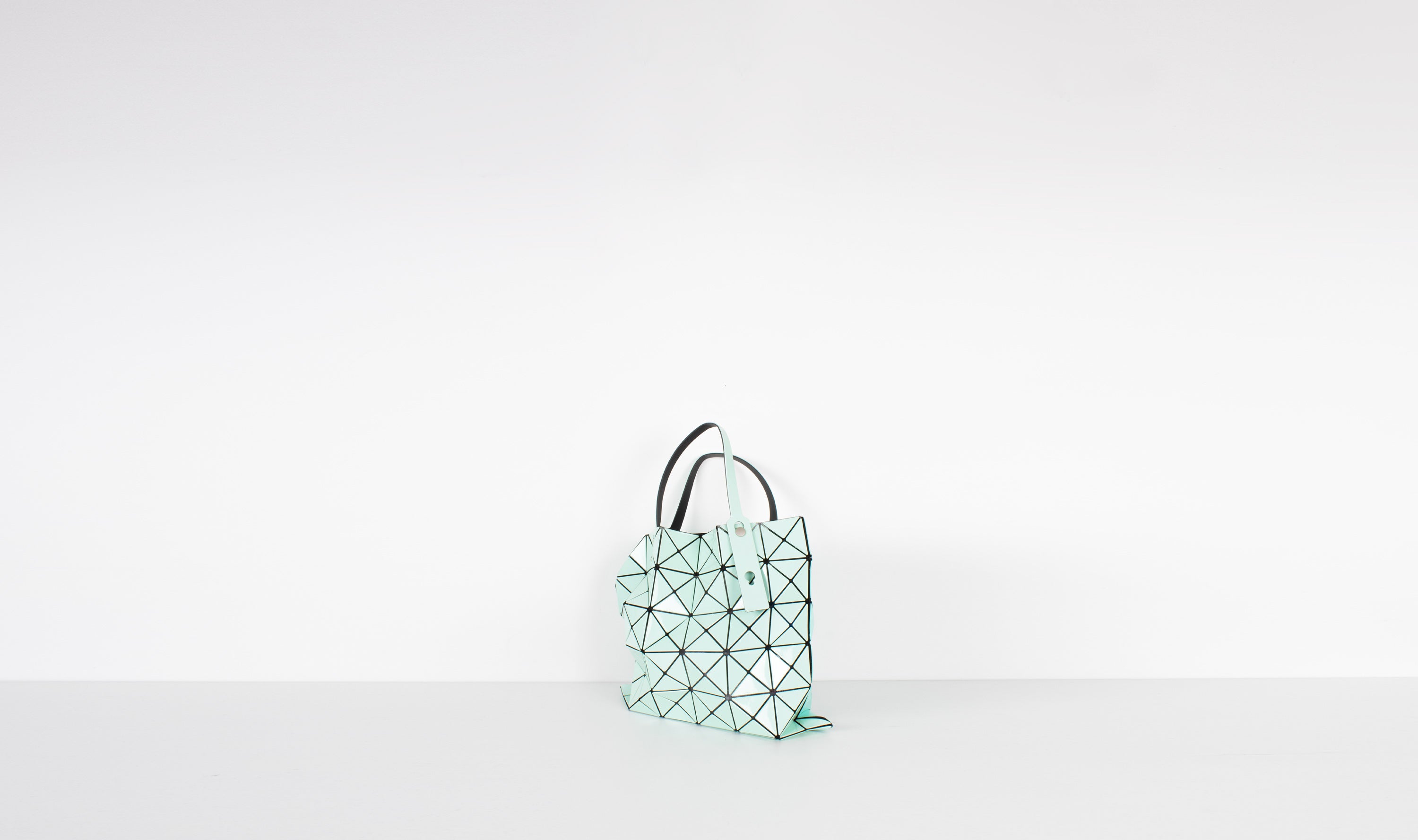 two-tone mint bagBAO BAO ISSEY MIYAKE