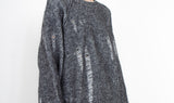 melange grey wool sweater